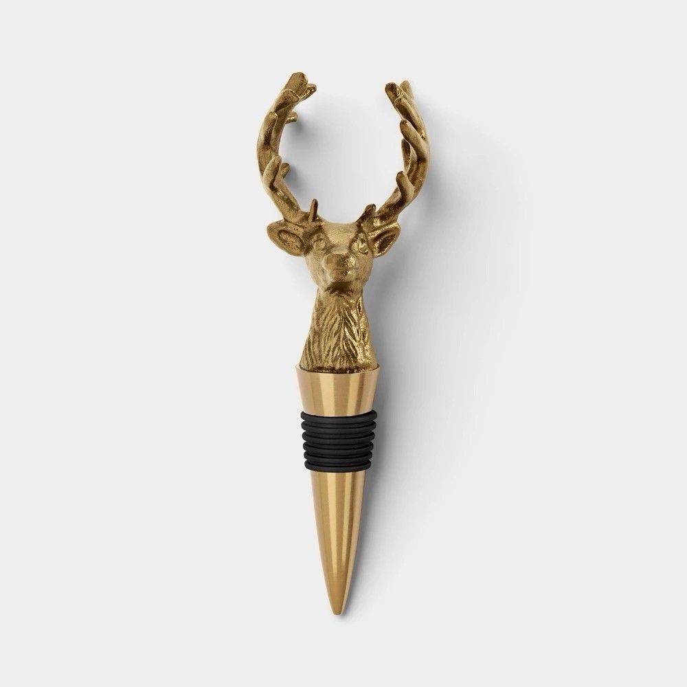 Threshold Reindeer Wine Stopper Holiday Christmas Bottle Topper New